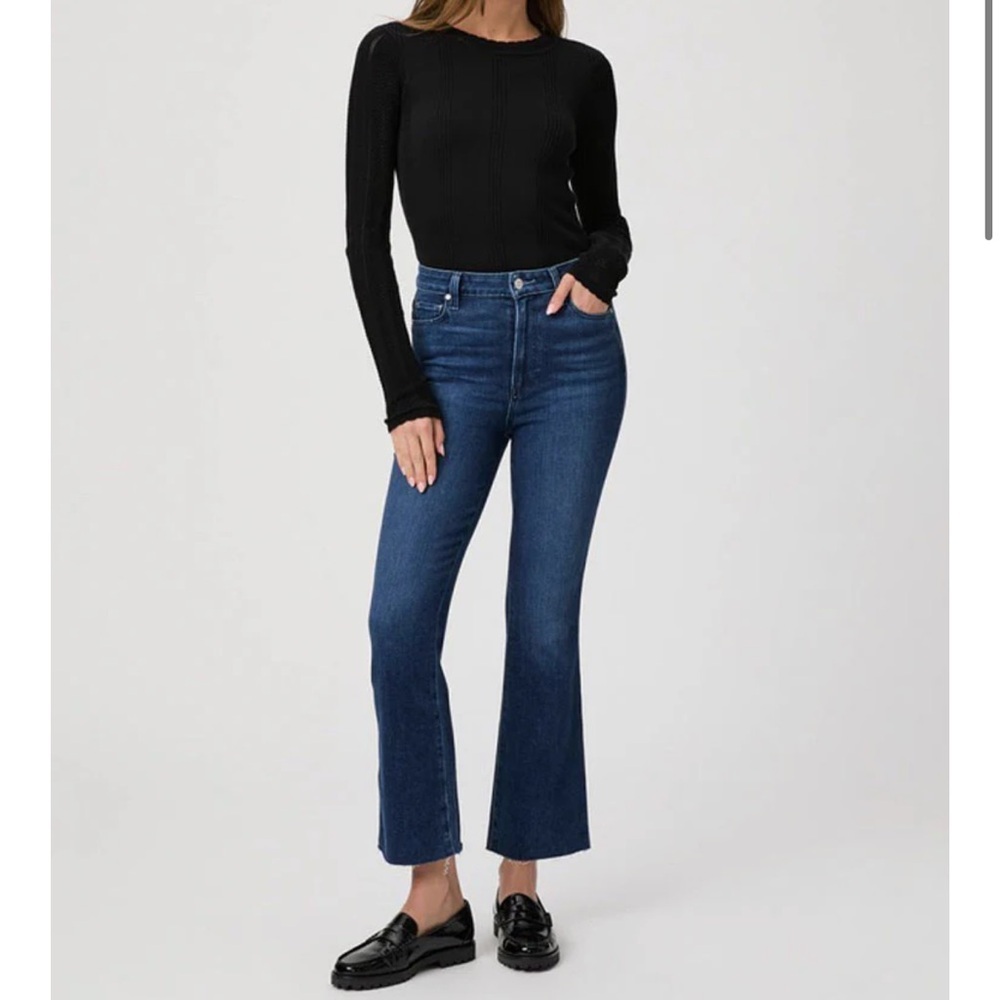 PAIGE Dark Blue Flare Jeans